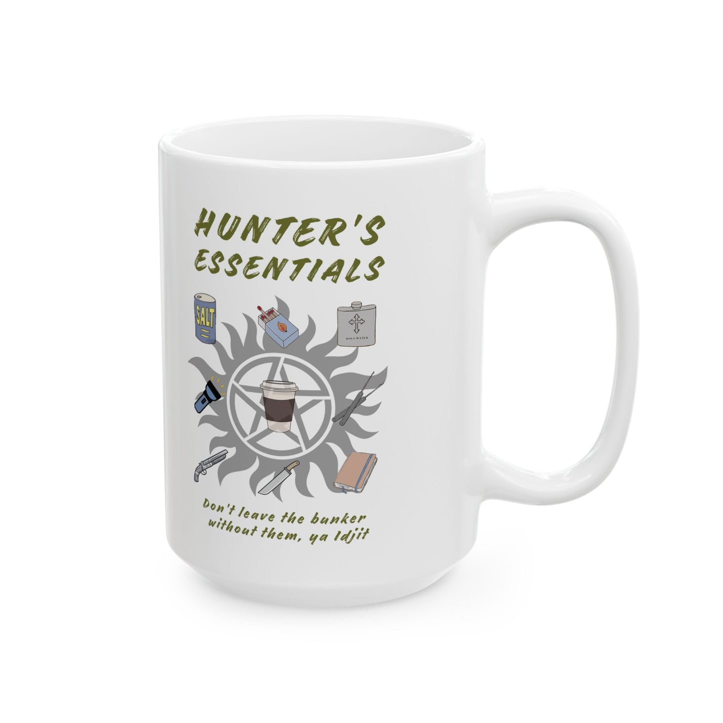 Hunter's Essentials Mug - Supernatural Fan Design | Coffee Mug