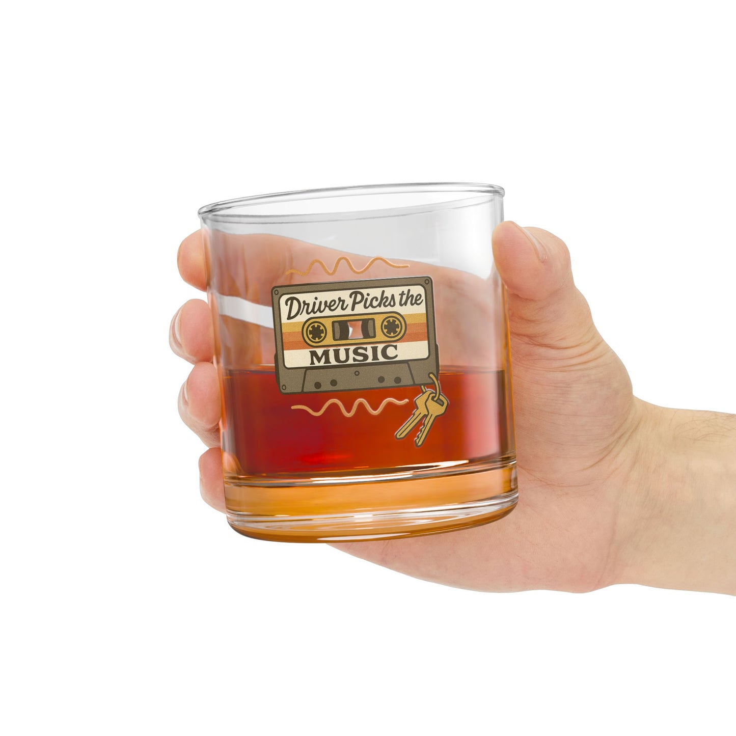 Driver Picks the Music Rocks Glass 10oz - Supernatural Fan Design | Whiskey Glass | Classic Road Trip Barware