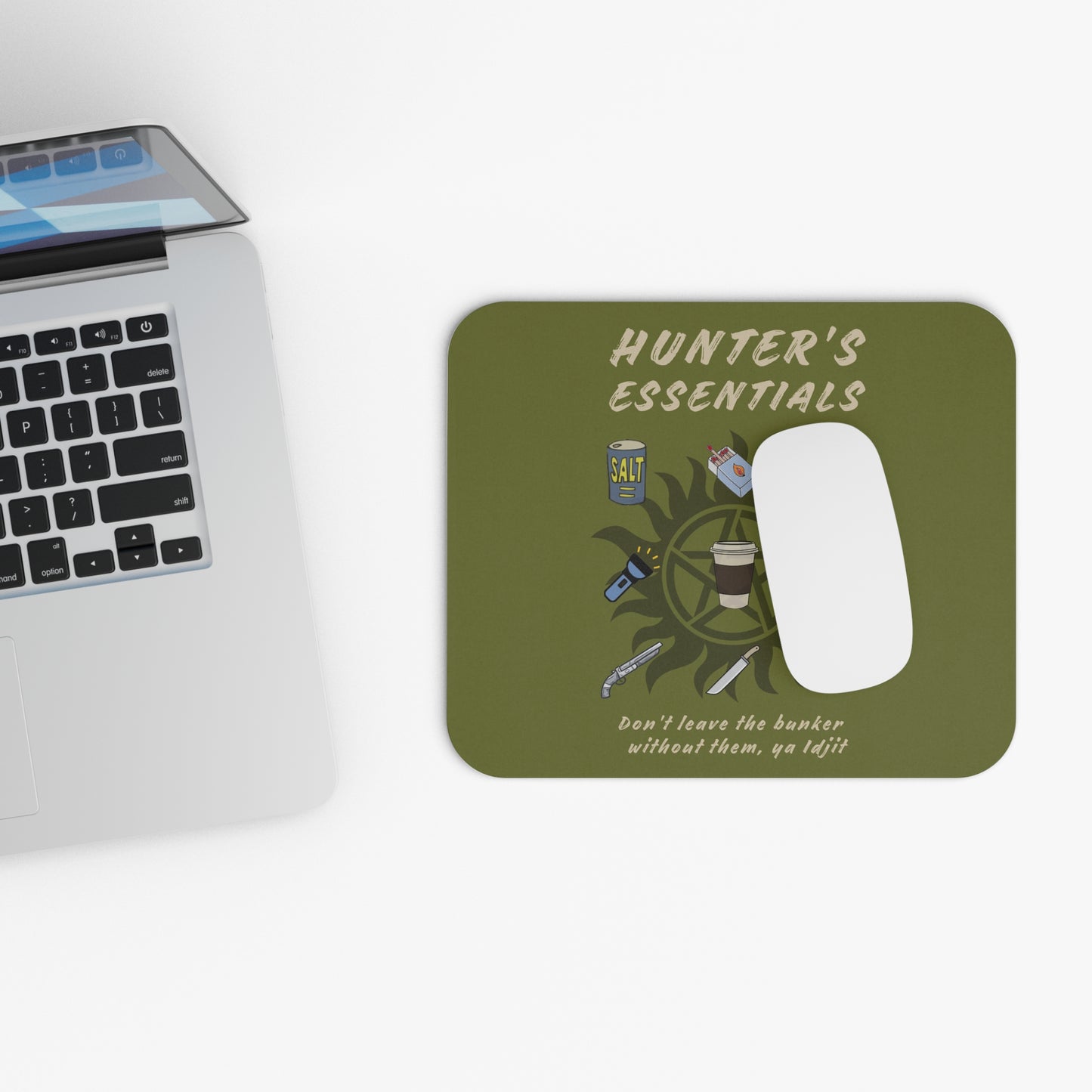 Hunter's Essentials Mouse Pad - Supernatural Fan Design | Desk Mat | Fandom Gaming & Office Accessory