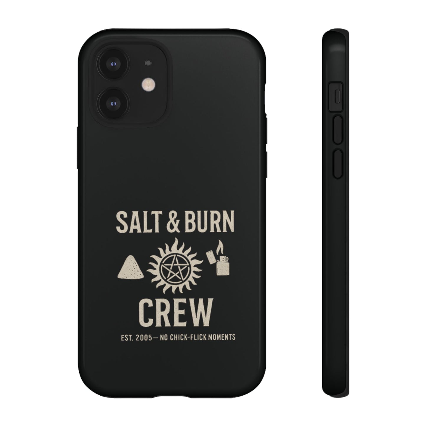 Salt & Burn Crew Tough Phone Case - Supernatural Fan Design | Dual-Layer Protective Cover | Anti-Possession Hunter Aesthetic Case