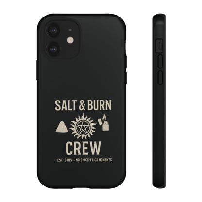 Salt & Burn Crew Tough Phone Case - Supernatural Fan Design | Dual-Layer Protective Cover | Anti-Possession Hunter Aesthetic Case