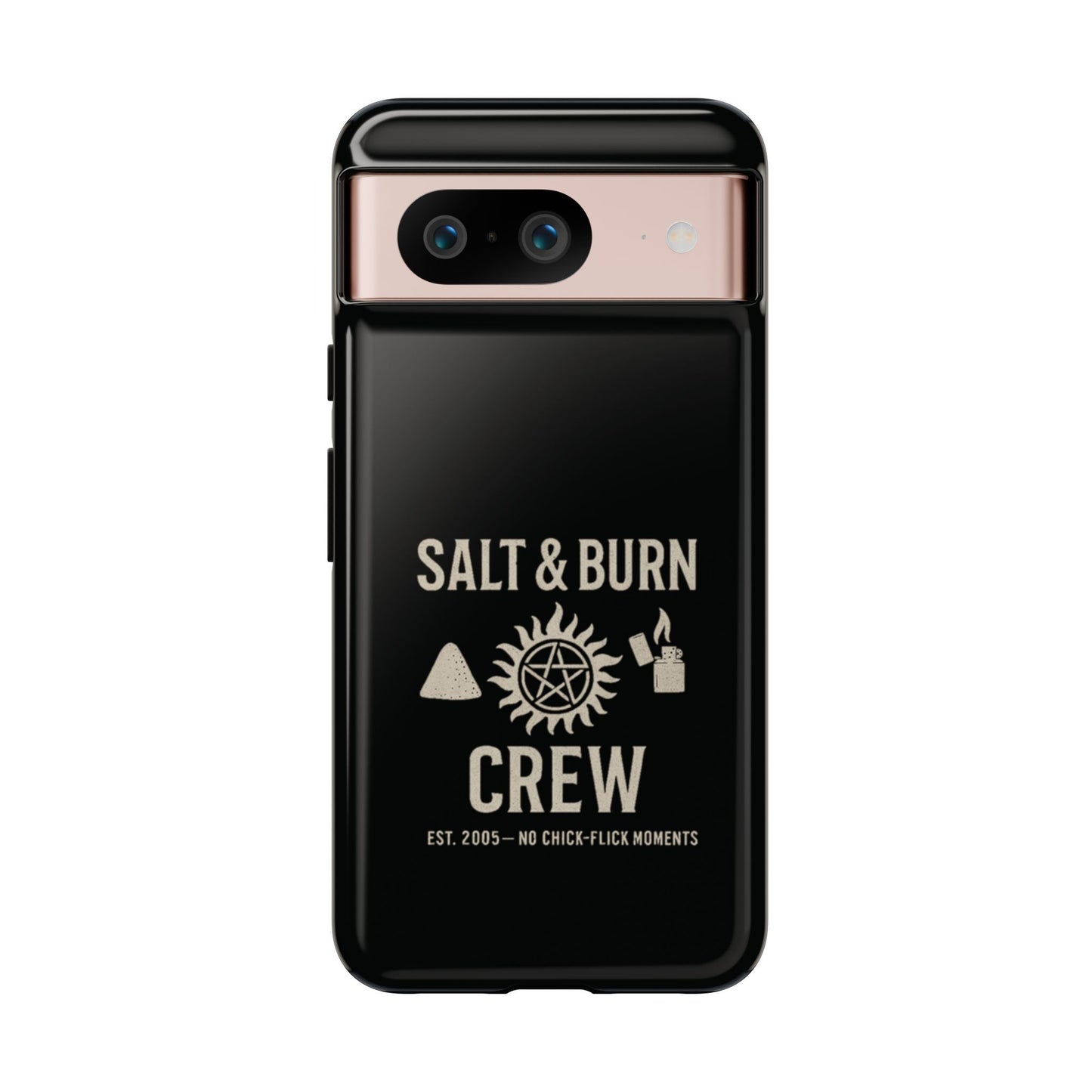 Salt & Burn Crew Tough Phone Case - Supernatural Fan Design | Dual-Layer Protective Cover | Anti-Possession Hunter Aesthetic Case