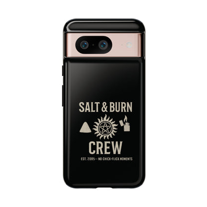 Salt & Burn Crew Tough Phone Case - Supernatural Fan Design | Dual-Layer Protective Cover | Anti-Possession Hunter Aesthetic Case