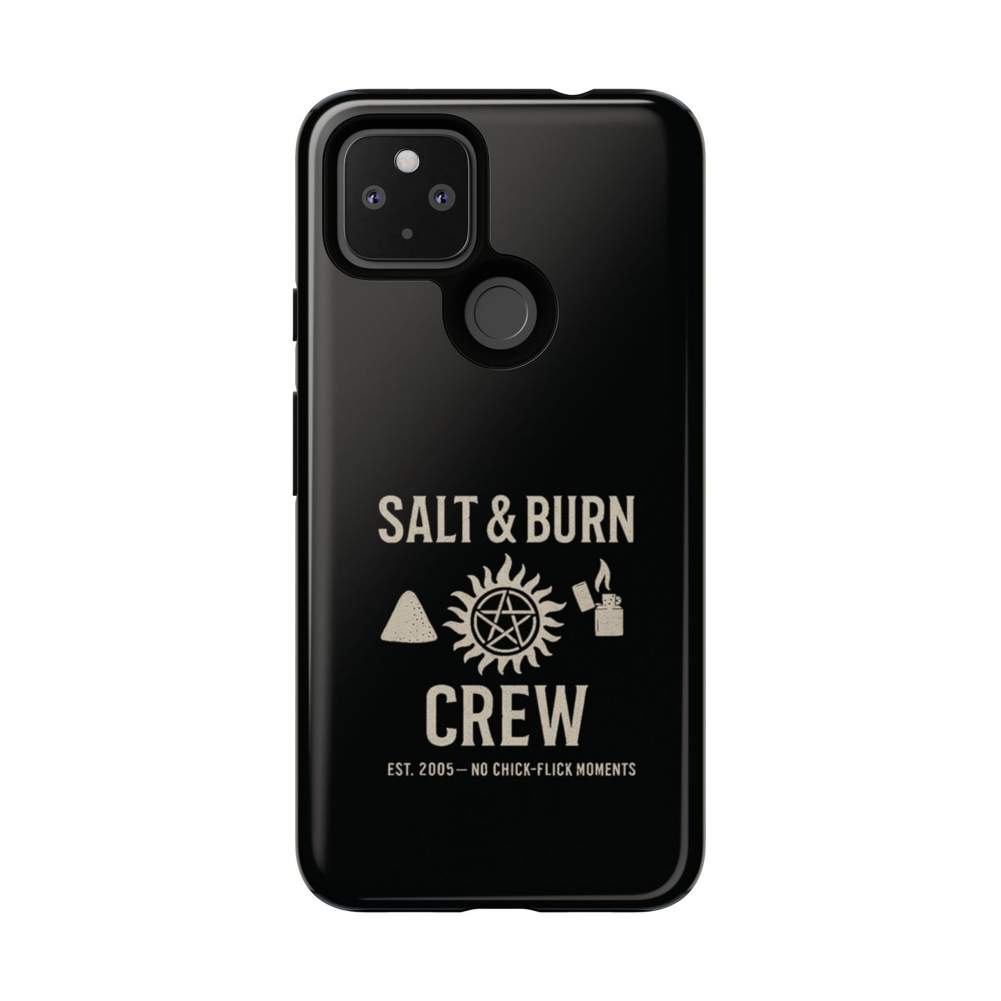Salt & Burn Crew Tough Phone Case - Supernatural Fan Design | Dual-Layer Protective Cover | Anti-Possession Hunter Aesthetic Case