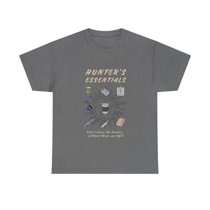 Hunter's Essentials Unisex Heavy Cotton Tee - Supernatural Fan Design | Graphic Shirt