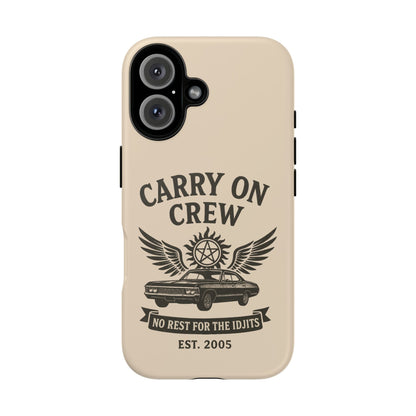Carry On Crew Glossy Tough Phone Case - Supernatural Fan Design | Protective Cover