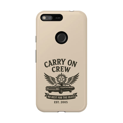 Carry On Crew Glossy Tough Phone Case - Supernatural Fan Design | Protective Cover