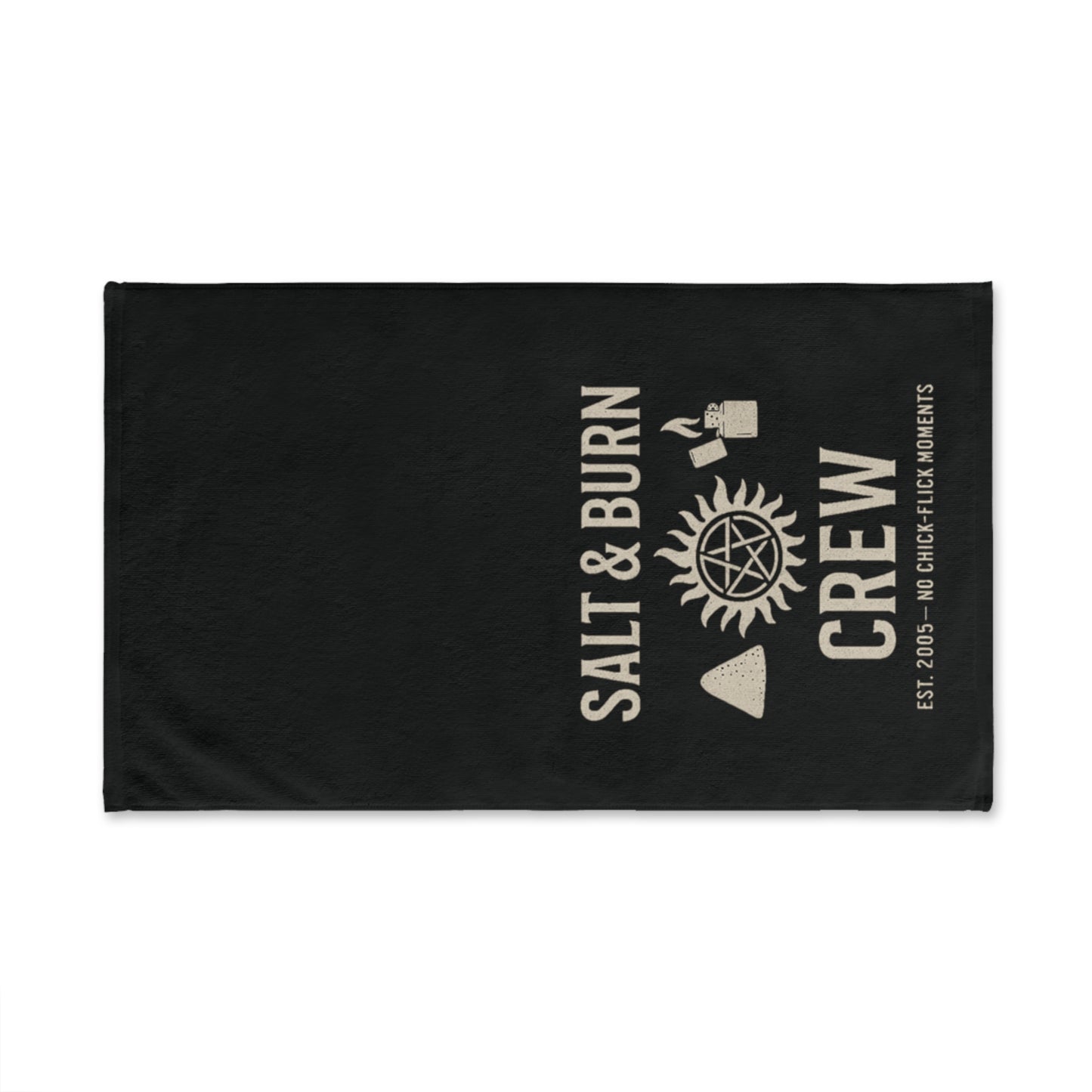 Salt & Burn Crew Hand Towel - Supernatural Fan Design | Kitchen, Bar & Home Decor | Grunge Hunter