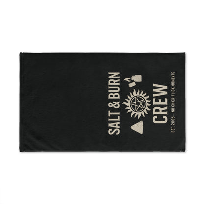 Salt & Burn Crew Hand Towel - Supernatural Fan Design | Kitchen, Bar & Home Decor | Grunge Hunter