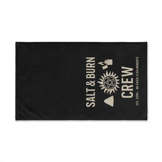 Salt & Burn Crew Hand Towel - Supernatural Fan Design | Kitchen, Bar & Home Decor | Grunge Hunter