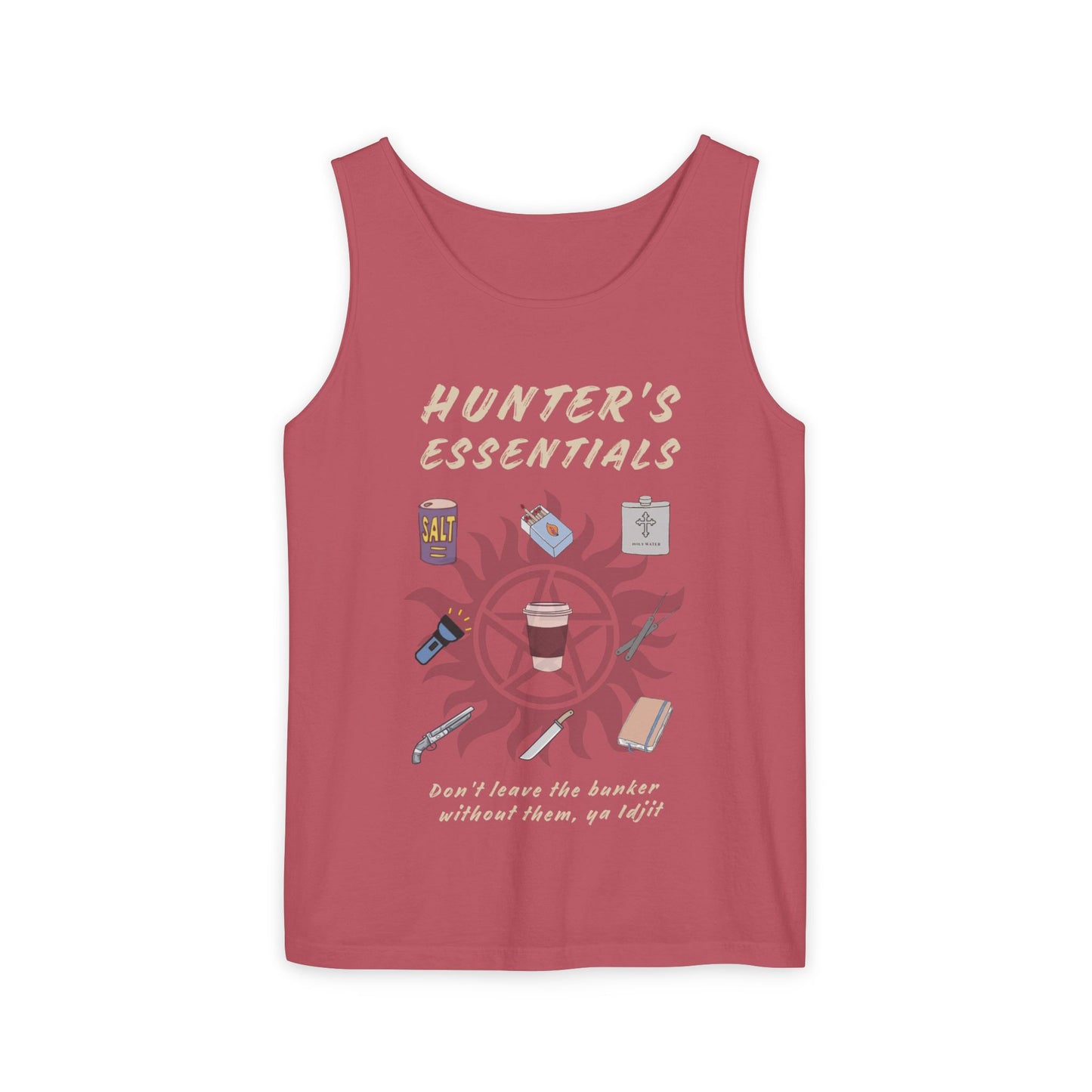 Hunter's Essentials Unisex Garment-Dyed Tank Top - Supernatural Fan Design | Tank