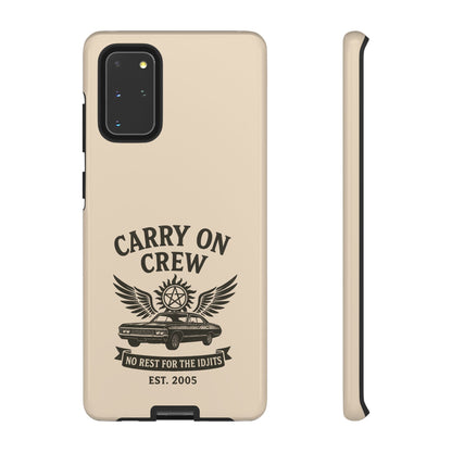 Carry On Crew Glossy Tough Phone Case - Supernatural Fan Design | Protective Cover