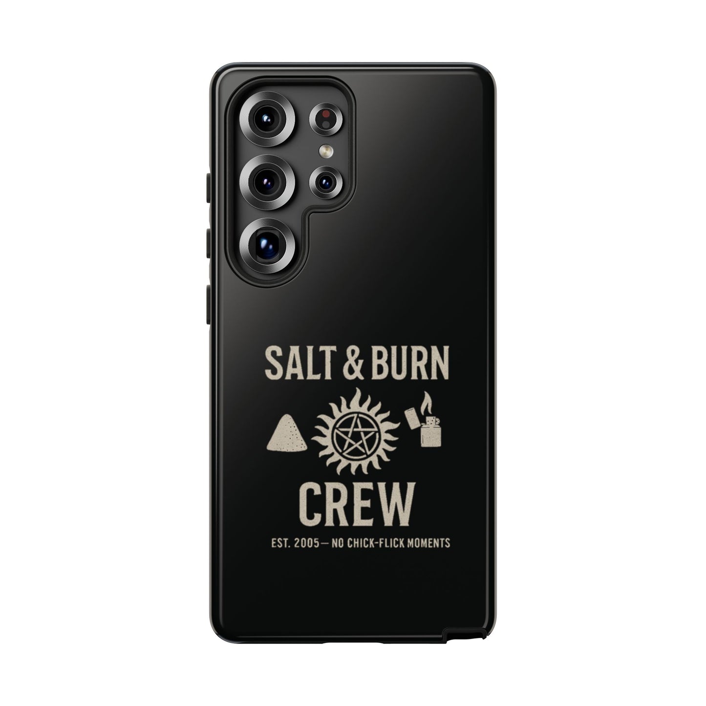 Salt & Burn Crew Tough Phone Case - Supernatural Fan Design | Dual-Layer Protective Cover | Anti-Possession Hunter Aesthetic Case