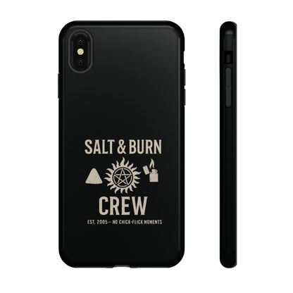 Salt & Burn Crew Tough Phone Case - Supernatural Fan Design | Dual-Layer Protective Cover | Anti-Possession Hunter Aesthetic Case