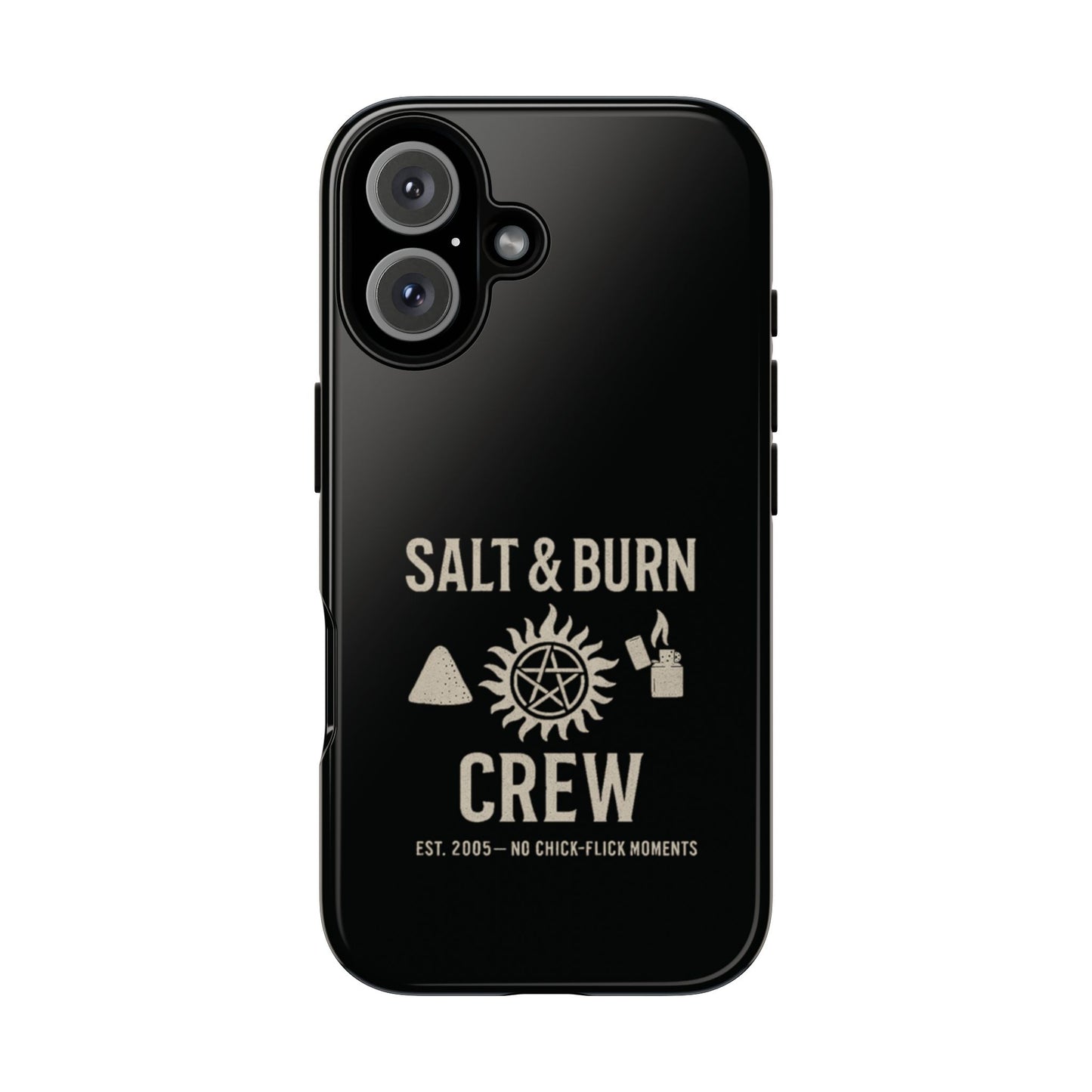 Salt & Burn Crew Tough Phone Case - Supernatural Fan Design | Dual-Layer Protective Cover | Anti-Possession Hunter Aesthetic Case