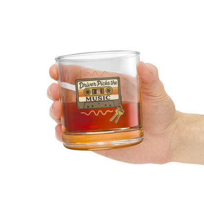 Driver Picks the Music Rocks Glass 10oz - Supernatural Fan Design | Whiskey Glass | Classic Road Trip Barware