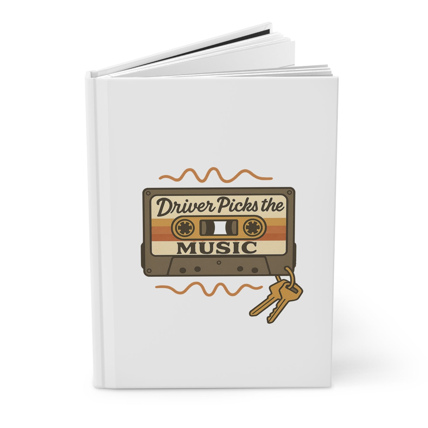 Driver Picks the Music Hardcover Journal - Supernatural Fan Design | Notebook | Vintage Cassette Road Trip Diary