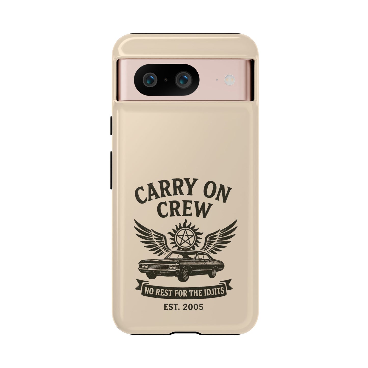Carry On Crew Glossy Tough Phone Case - Supernatural Fan Design | Protective Cover