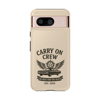 Carry On Crew Glossy Tough Phone Case - Supernatural Fan Design | Protective Cover