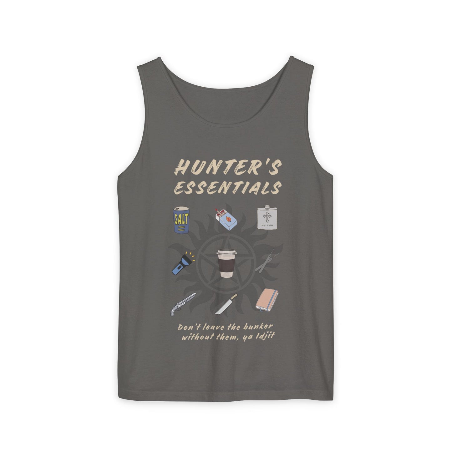 Hunter's Essentials Unisex Garment-Dyed Tank Top - Supernatural Fan Design | Tank