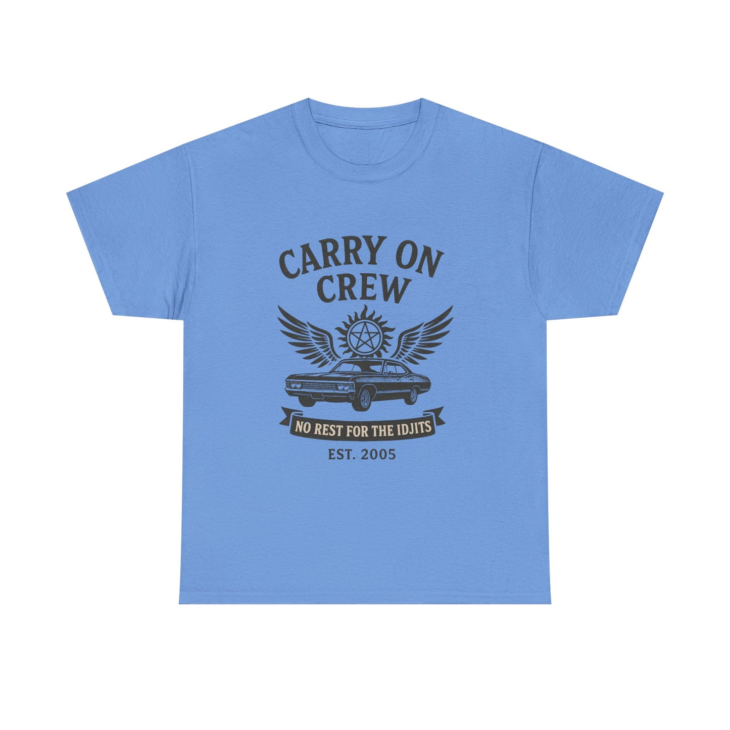 Carry On Crew Unisex Tee - Supernatural Fan Design | No Rest for the Idjits Vintage Grunge Shirt | Graphic Tee