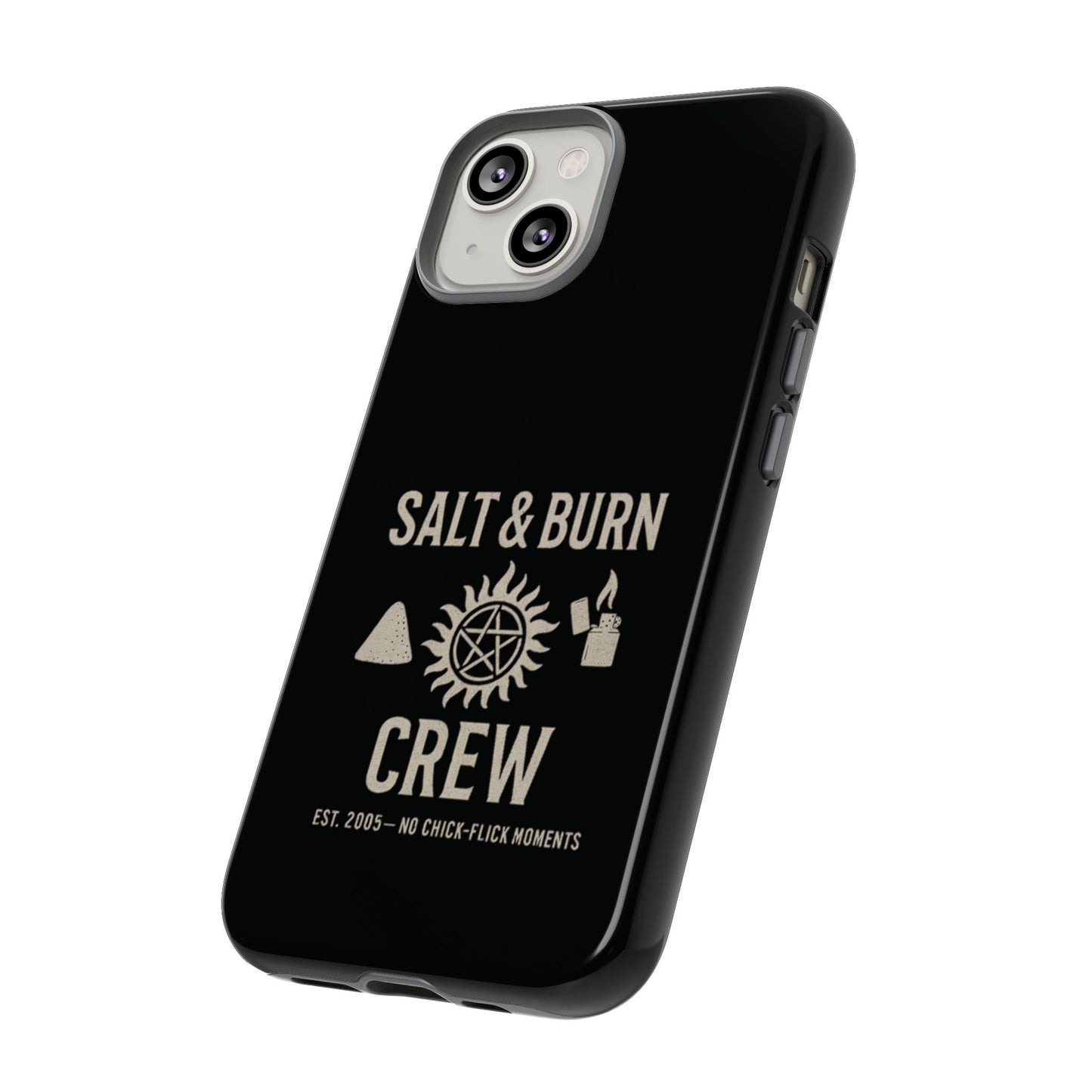 Salt & Burn Crew Tough Phone Case - Supernatural Fan Design | Dual-Layer Protective Cover | Anti-Possession Hunter Aesthetic Case