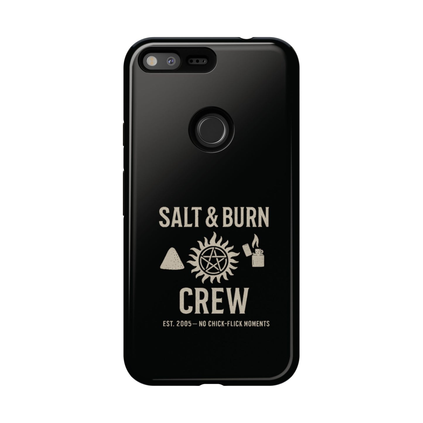 Salt & Burn Crew Tough Phone Case - Supernatural Fan Design | Dual-Layer Protective Cover | Anti-Possession Hunter Aesthetic Case