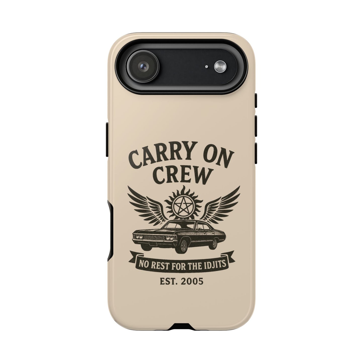 Carry On Crew Glossy Tough Phone Case - Supernatural Fan Design | Protective Cover