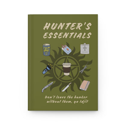 Hunter's Essentials Hardcover Journal (Olive Green) - Supernatural Fan Design | Notebook