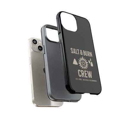 Salt & Burn Crew Tough Phone Case - Supernatural Fan Design | Dual-Layer Protective Cover | Anti-Possession Hunter Aesthetic Case