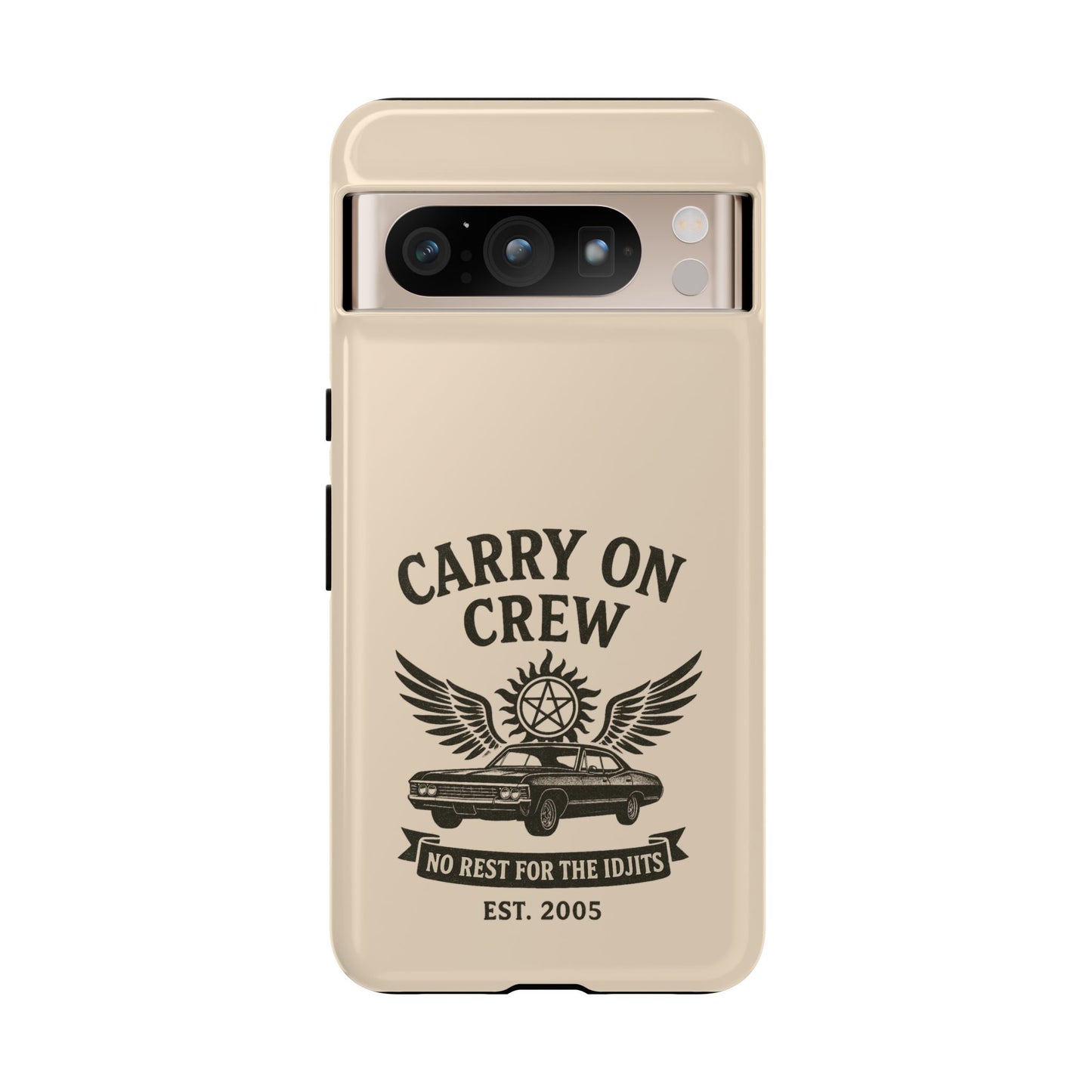 Carry On Crew Glossy Tough Phone Case - Supernatural Fan Design | Protective Cover