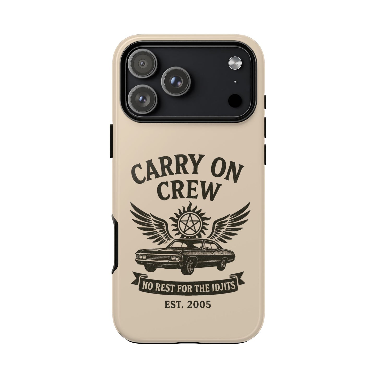 Carry On Crew Glossy Tough Phone Case - Supernatural Fan Design | Protective Cover