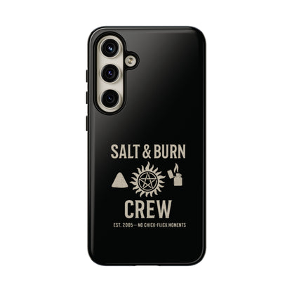 Salt & Burn Crew Tough Phone Case - Supernatural Fan Design | Dual-Layer Protective Cover | Anti-Possession Hunter Aesthetic Case