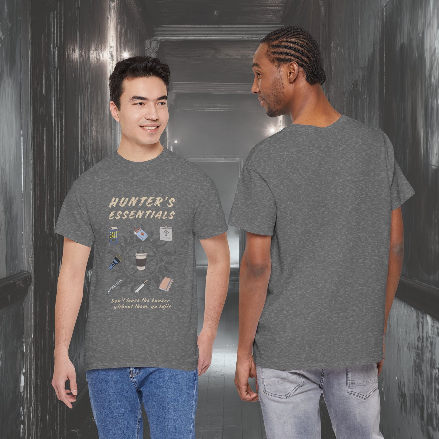 Hunter's Essentials Unisex Heavy Cotton Tee - Supernatural Fan Design | Graphic Shirt