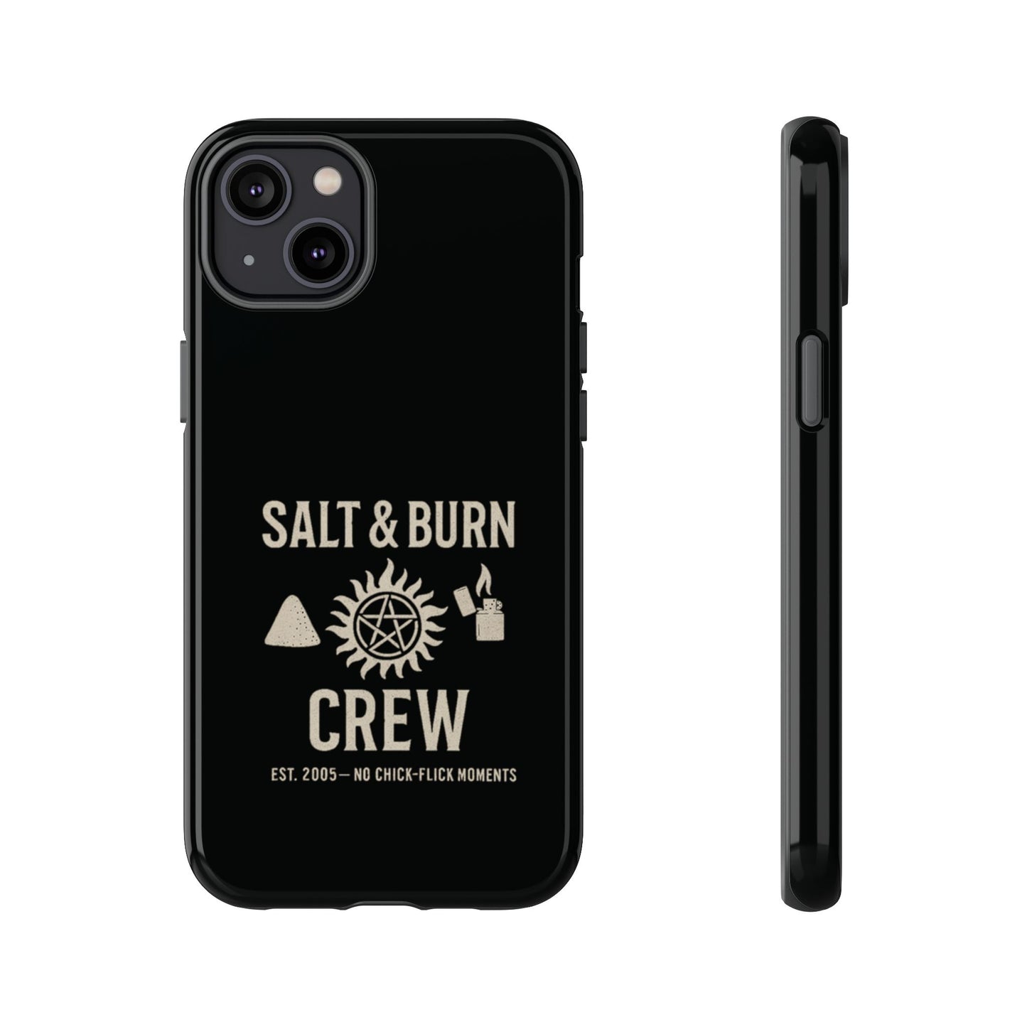 Salt & Burn Crew Tough Phone Case - Supernatural Fan Design | Dual-Layer Protective Cover | Anti-Possession Hunter Aesthetic Case