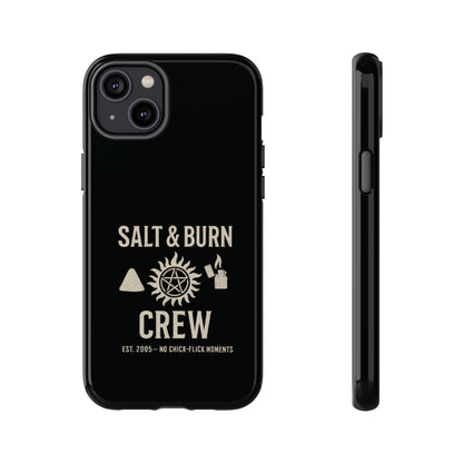 Salt & Burn Crew Tough Phone Case - Supernatural Fan Design | Dual-Layer Protective Cover | Anti-Possession Hunter Aesthetic Case