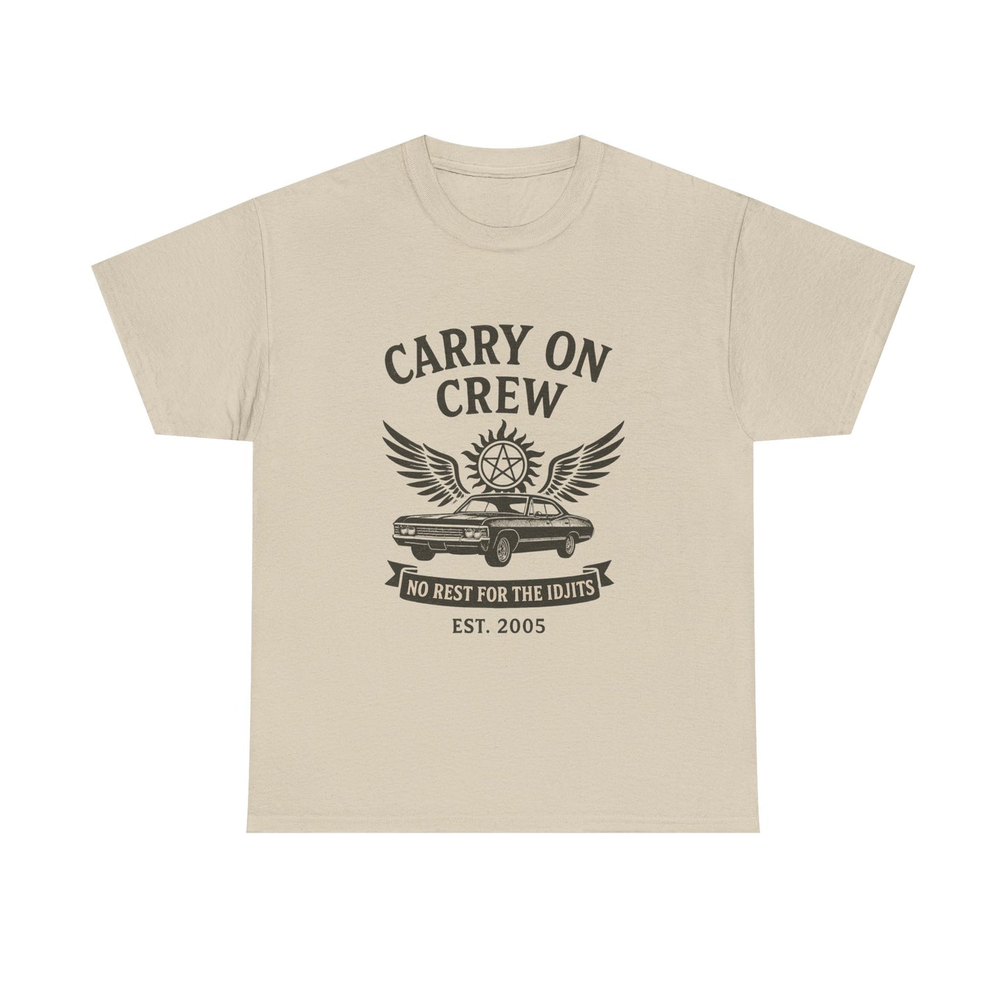 Carry On Crew Unisex Tee - Supernatural Fan Design | No Rest for the Idjits Vintage Grunge Shirt | Graphic Tee