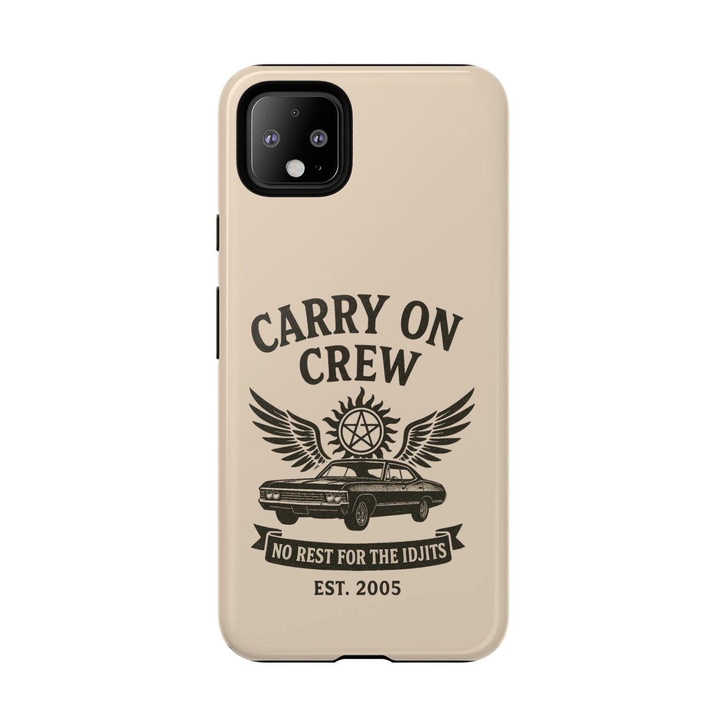Carry On Crew Glossy Tough Phone Case - Supernatural Fan Design | Protective Cover