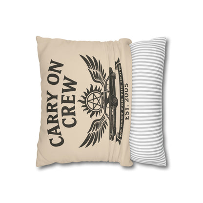 Carry On Crew Pillowcase - Supernatural Fan Design | Pillow Cover | No Rest for the Idjits
