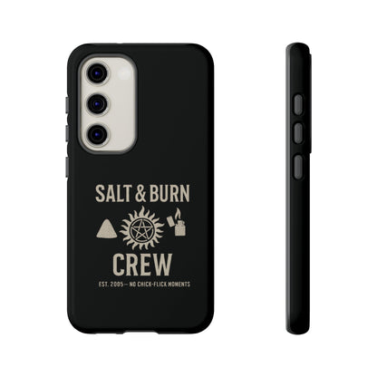 Salt & Burn Crew Tough Phone Case - Supernatural Fan Design | Dual-Layer Protective Cover | Anti-Possession Hunter Aesthetic Case