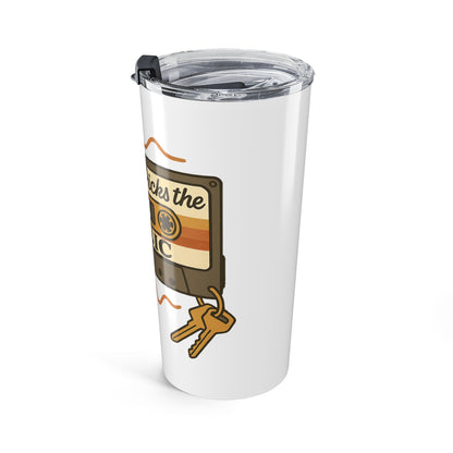 Driver Picks the Music 20oz Tumbler - Supernatural Fan Design | Stainless Steel Cup | Vintage Road Trip Drinkware