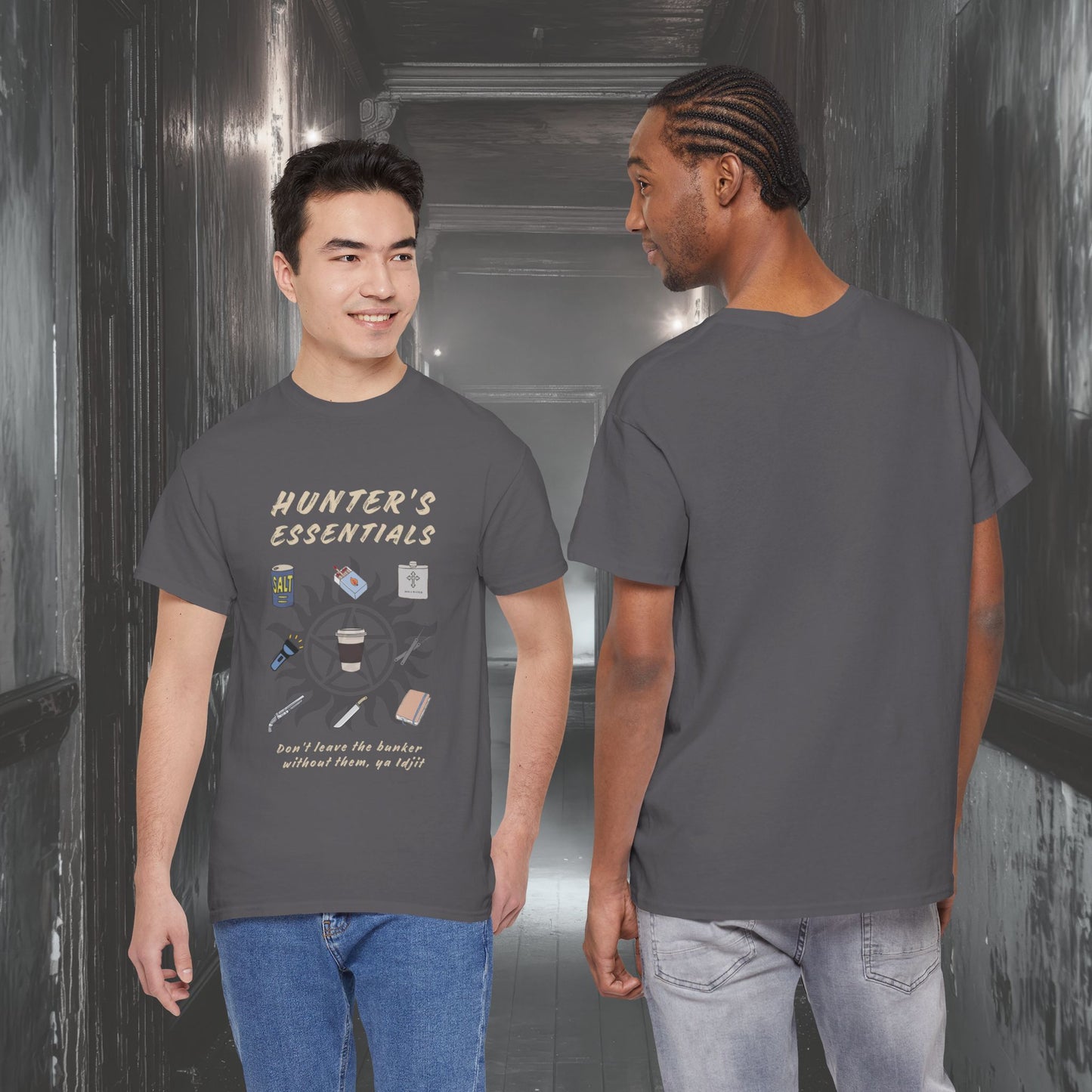 Hunter's Essentials Unisex Heavy Cotton Tee - Supernatural Fan Design | Graphic Shirt