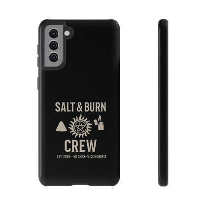 Salt & Burn Crew Tough Phone Case - Supernatural Fan Design | Dual-Layer Protective Cover | Anti-Possession Hunter Aesthetic Case