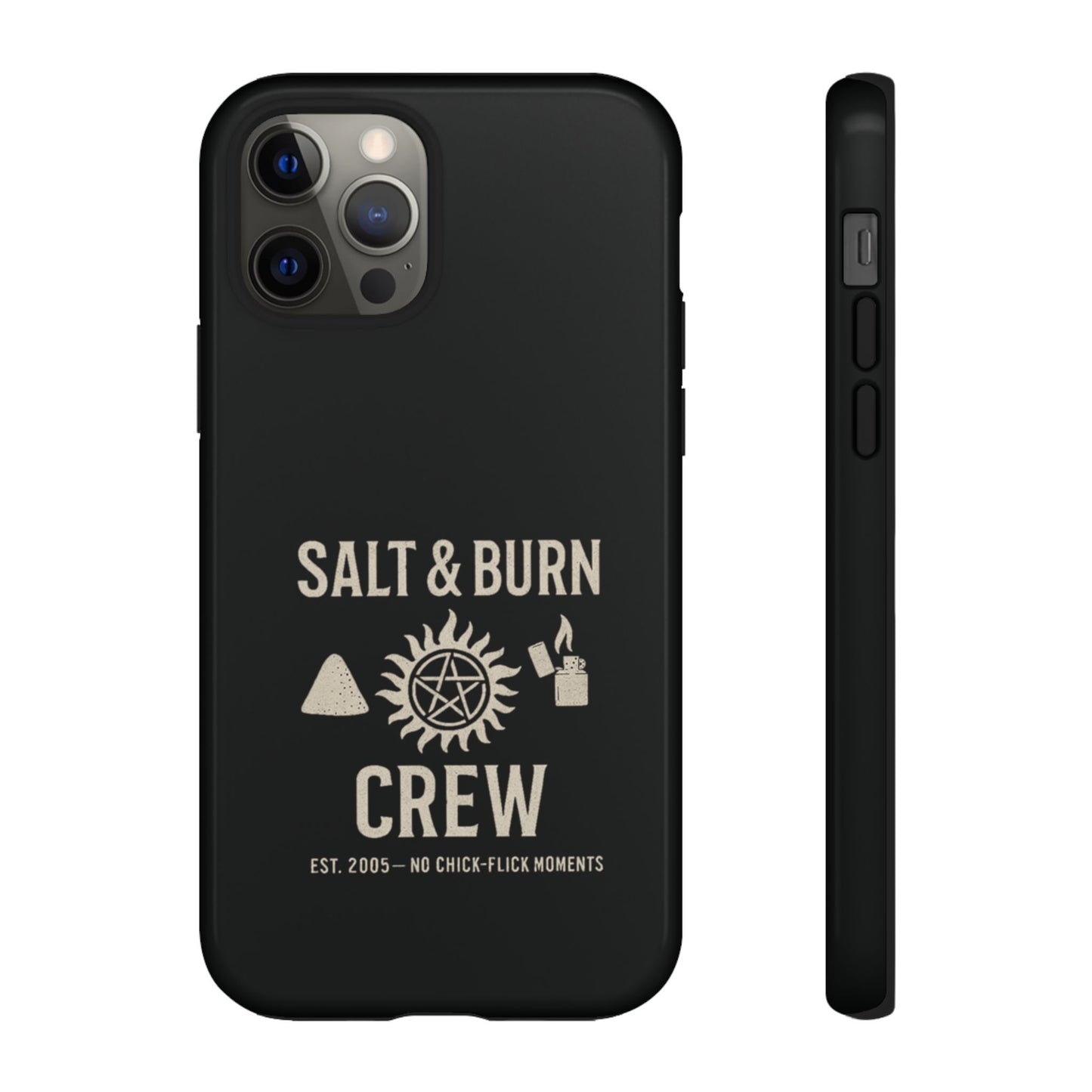 Salt & Burn Crew Tough Phone Case - Supernatural Fan Design | Dual-Layer Protective Cover | Anti-Possession Hunter Aesthetic Case
