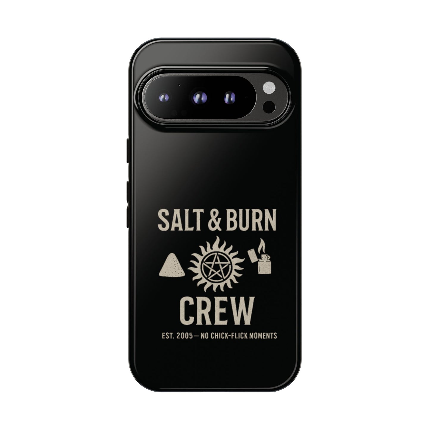 Salt & Burn Crew Tough Phone Case - Supernatural Fan Design | Dual-Layer Protective Cover | Anti-Possession Hunter Aesthetic Case