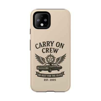Carry On Crew Glossy Tough Phone Case - Supernatural Fan Design | Protective Cover