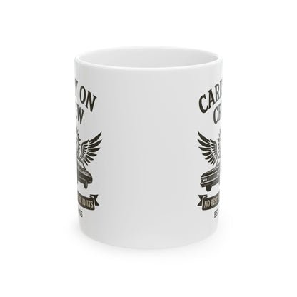 Carry On Crew Ceramic Mug - Supernatural Fan Design | Coffee Cup | No Rest for the Idjits