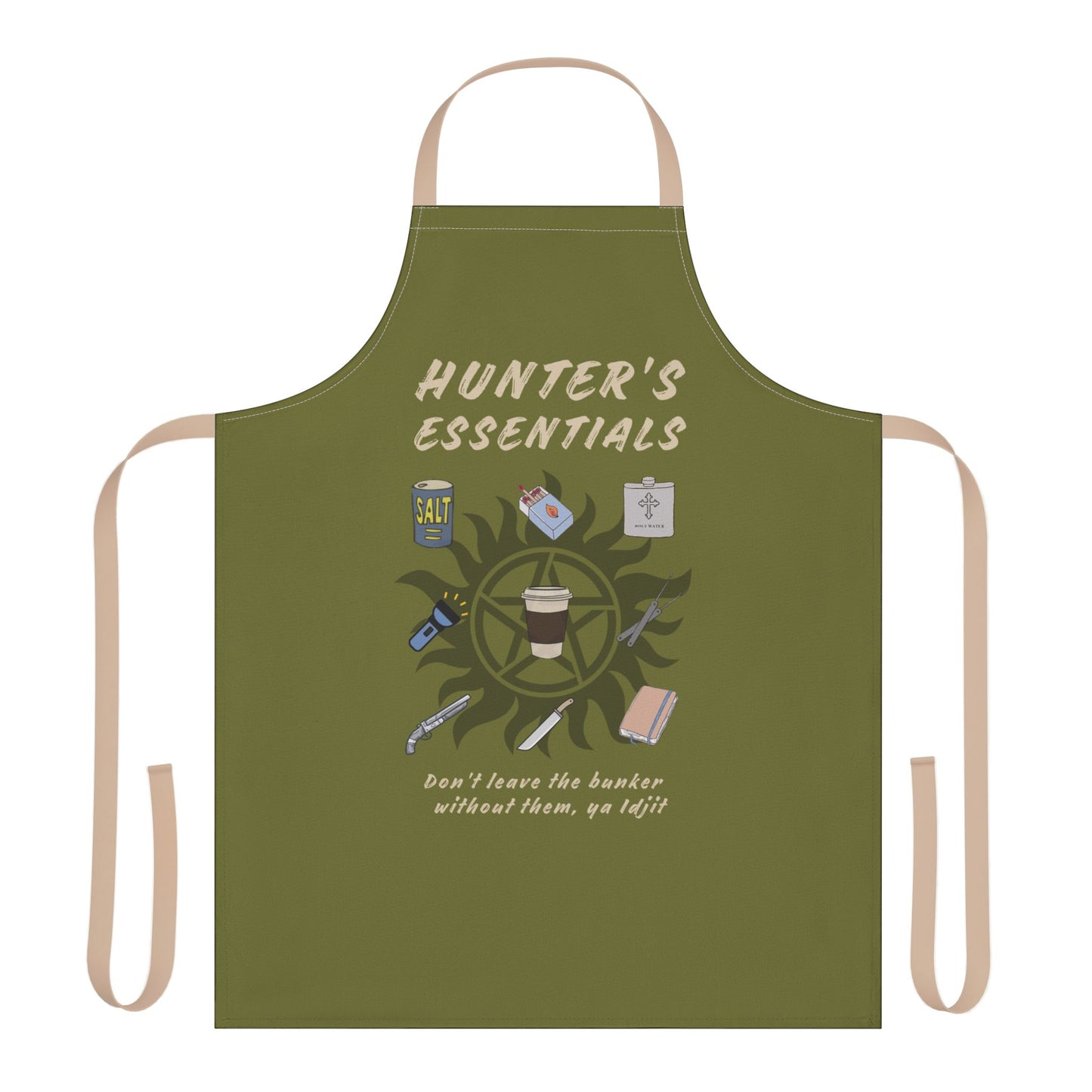 Hunter's Essentials Apron - Supernatural Fan Design | Kitchen Apron for Home Cooks & Fandom Foodies
