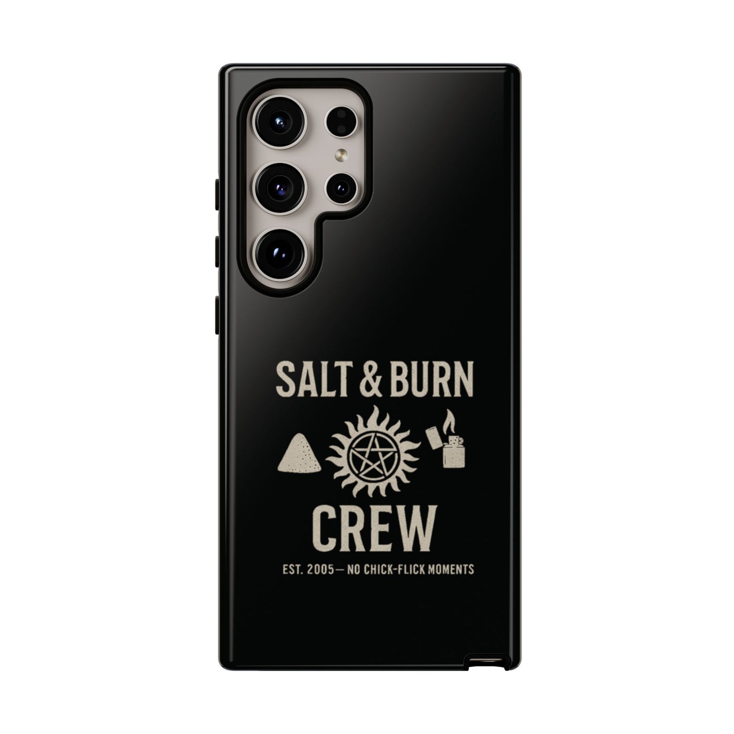 Salt & Burn Crew Tough Phone Case - Supernatural Fan Design | Dual-Layer Protective Cover | Anti-Possession Hunter Aesthetic Case