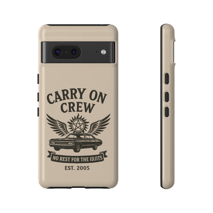 Carry On Crew Glossy Tough Phone Case - Supernatural Fan Design | Protective Cover